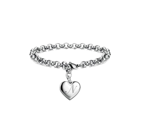 26 English Letter Love Pendant Gift Girl 925 Silver Jewelry Fashion Bracelet Luxury Chain N