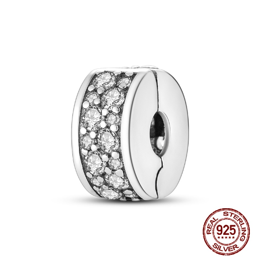 Fit Original Pandora Bracelet Beads Pendant 925 Sterling Silver Love Positioning Buckle Series Colorful Women Jewelry DIY Gift S033