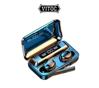 Vitog F9-5C TWS 5.0 Wireless Headphones Bass Stereo In-Ear Bluetooth Headphones Earbuds Headphones with Mic Charging Case