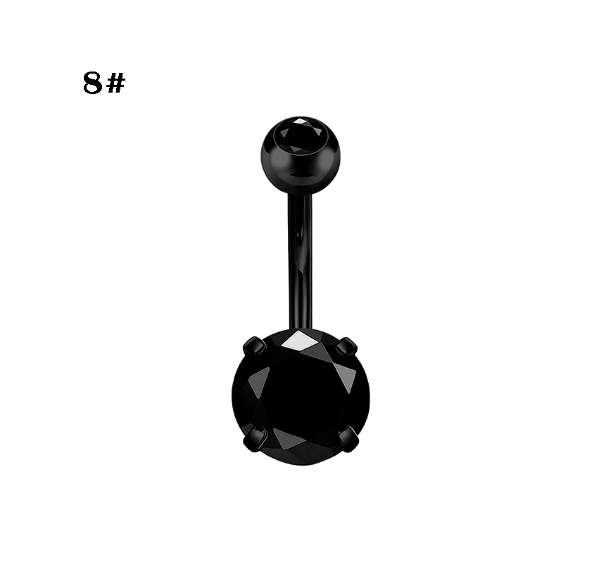 Moon Belly Button Ring Heart Shaped Black Belly Button Ring Button Nail