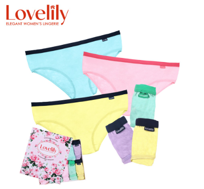 Lovelily 12 In 1 Fynna Cotton Rich Bikini Outside Panty