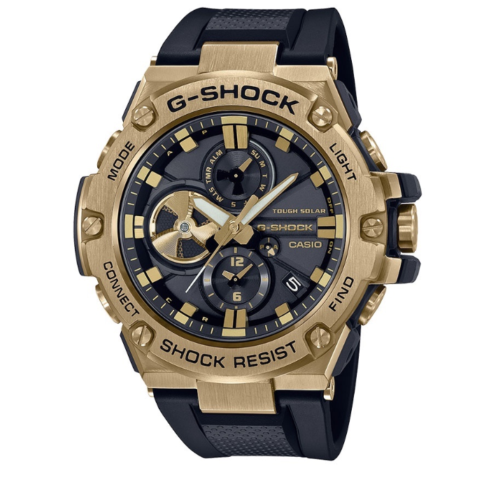 Casio G-Shock G-Steel Black Resin Analog Watch For Men CGST-B100GB-1A9DR
