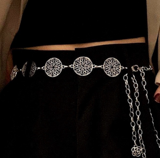 Lovito Women Basic Metal Belt LFA02029 (Gold)