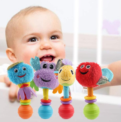 Sozzy Baby Rattles Plush Infant Toys Hand Rattles Cute Toy