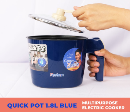 Astron QUICKPOT 1.8L Blue Multipurpose electric cooker | 450W | dry heat protection