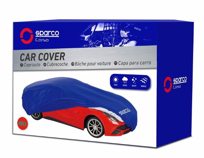 Sparco Car Cover SPC2007XL Blue Color (Extra Large)