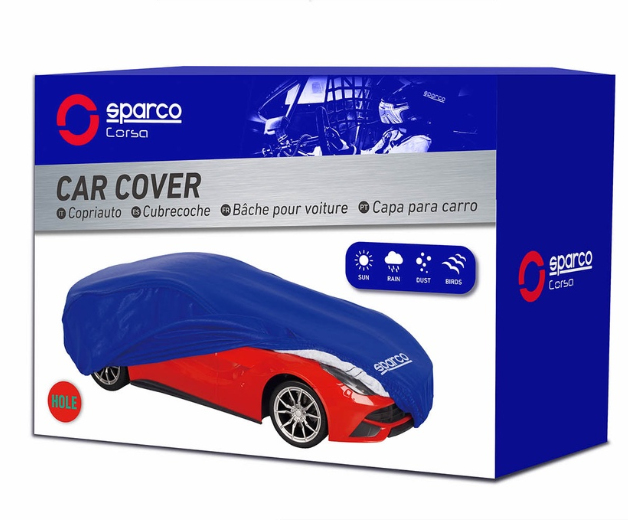 Sparco Car Cover SPC2007M Blue Color (Medium)