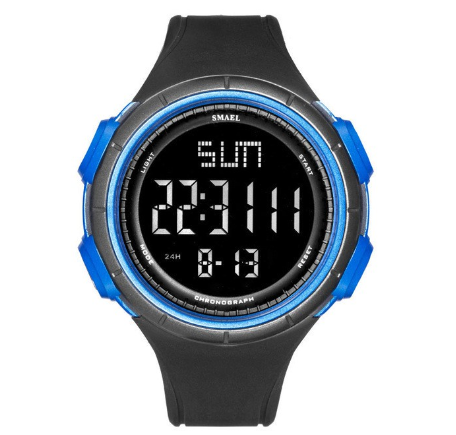 SMAEL 1618 Fashion Men's Sports Watch Multifunctional 12/24 Hours Dual Time Watch Alarm Watch Male Student Watches 03
