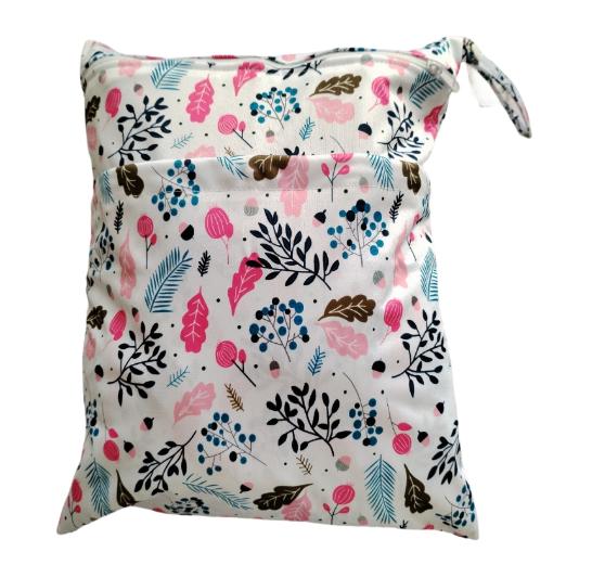 30x37cm Cloth Diaper Wet Dry Bags Double Zipper Mixed Color Printed Portable Waterproof Dag Storage Bag Swimwear Bag C15