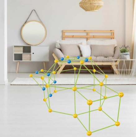 DIY Kids Building Tent Block House Kit Construction Fort For Boys Game Girls Toys Build Your Own Den