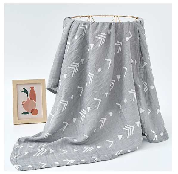 Summer Baby Blanket Muslin Gauze Breathable Sleep Swaddle Wrap Infant Quilt For Baby Bib S22