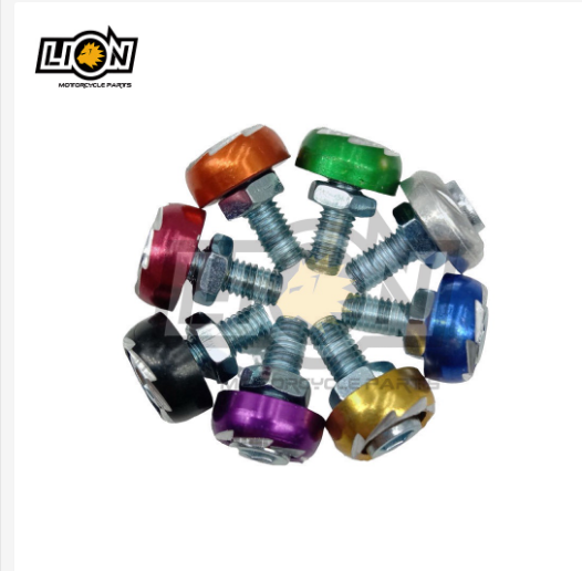 LION Motorcycle 100Pcs Plate Bolt Screws 6MM Thread Hex Cap Screw Alloy