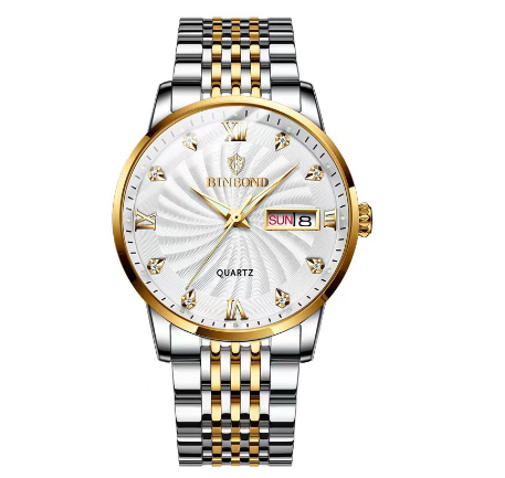 Binbond Original Luxury Watch Fashion Waterproof Business Watch Men Stainless Steel Wrist Watch M5