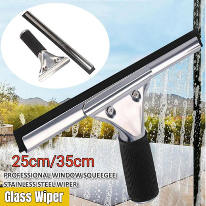 Stainless Steel Window Glass Cleaner Squeegee for Home and Car Windshield Cleaning