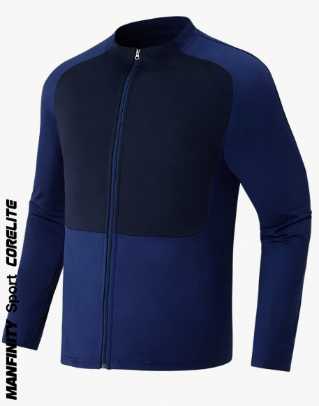 Manfinity Sport Corelite Men Colorblock Zip Up Sports Jacket Workout Tops