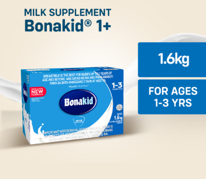 BONAKID 1+ Stage 3 Milk Supplement for 1 to 3 years old 1.6kg (400g x 4)