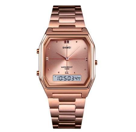 Skmei Women Waterproof Digital Vintage Watch 1612 ROSEGOLD