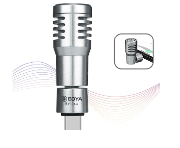 Boya BY-P4U Type-C Phone Microphone Mic Omnidirectional Condenser Mini for Android Smartphone Tablets Vlog