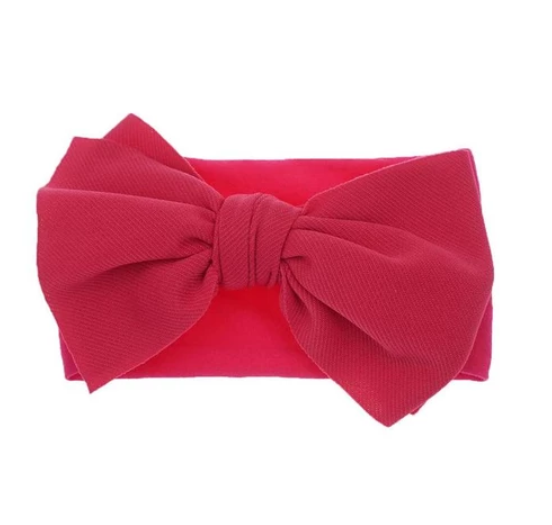 New Baby Nylon Headband Simple Solid Color Children's Hair Accessories High Elastic Bow Infant Headband BH7