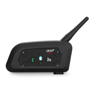 EJEAS V6 Pro+ Type-c Motorcycle Helmet Bluetooth Intercom Headset Bluetooth 5.1 IP65 Waterproof 1 Pack