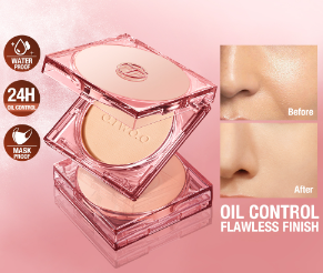 O.TWO.O Mist Mirror Locking Powder Velvety Silky Touch Face Makeup