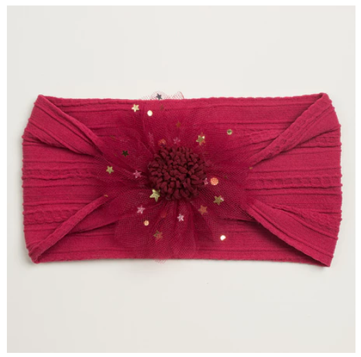 1Pcs Baby Candy Color Flower Seamless Wide Headscarf Baby Nylon Headband Cute Princess Accessories Soft Comfortable HS6