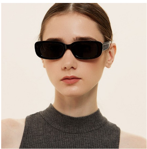 Vintage Oval Shades Women Brand Designer Small Frame Sun Retro Black Glasses Aesthetic Shades