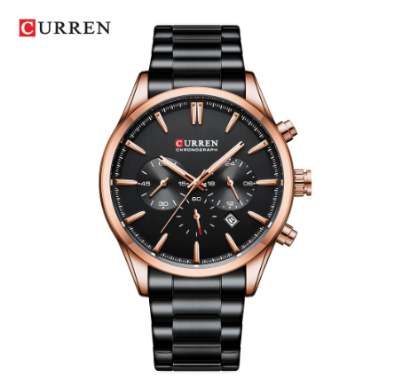 CURREN New Men's Watch Chronograph Stainless Steel Multifunctional Dial Luminous Hands Fashion Casual Business Sports Quartz Analog Watch m2