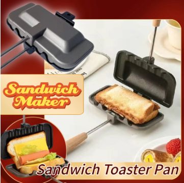 Alloy Flip Grill Non Stick Hot Sandwich Maker Hotdog Grilled Cheese Toaster Pan Breakfast Skillet IP