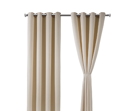 Socone Elegant Plain Black Out Window Bedroom and Living Room Curtain with Rings 1245