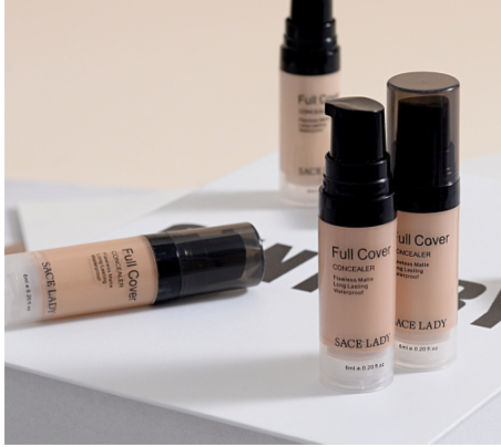 SACE LADY Liquid Concealer Full Cover Flawless Covers Dark Circles Makeup With Puff