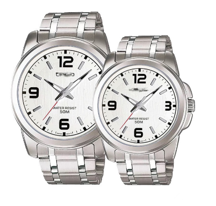 LTD-1314D-1AVDF Stainless Silver Strap Fashion Watch for Men's Women's
