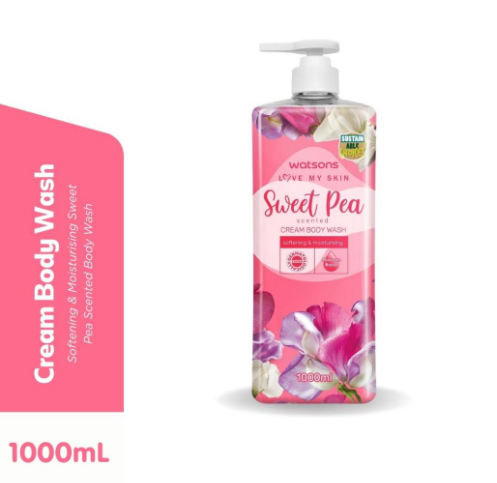 LOVE MY SKIN Sweet Pea Scented Cream Body Wash 1000ML