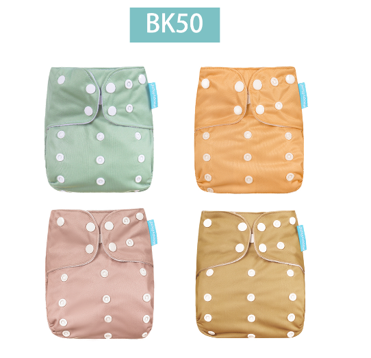 Happyflute 2023 4pcs set Washable Eco-friendly Baby Cloth Diaper Ecological Adjustable Nappy Reusable Diaper Fit 0-2year 3-15kg 012