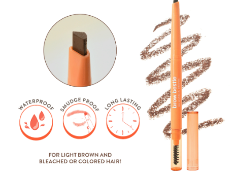 Colourette Brow Bestie in Mocha [Eyebrow Pencil, Long-lasting, Smudge-proof, Waterproof]