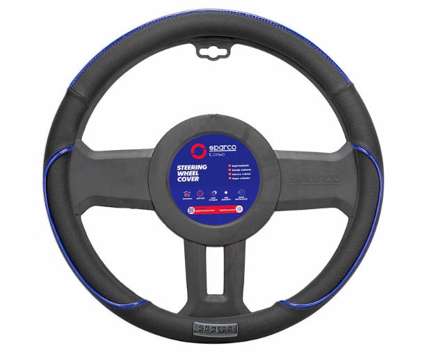 Sparco Corsa Steering Wheel Cover SPS135BL (Blue) Universal Fit for Toyota, Mitsubishi