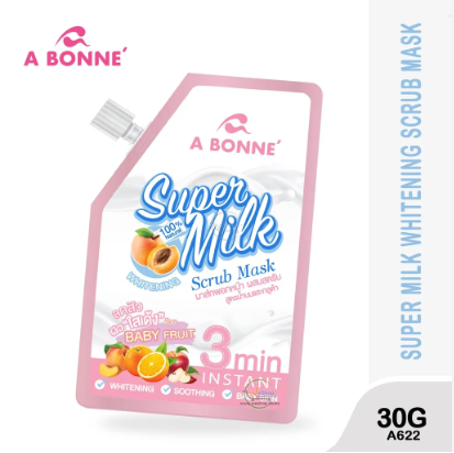 Abonne Super Milk Whitening Scrub Mask 30G - Baby Fruit Sachet ( A622 )