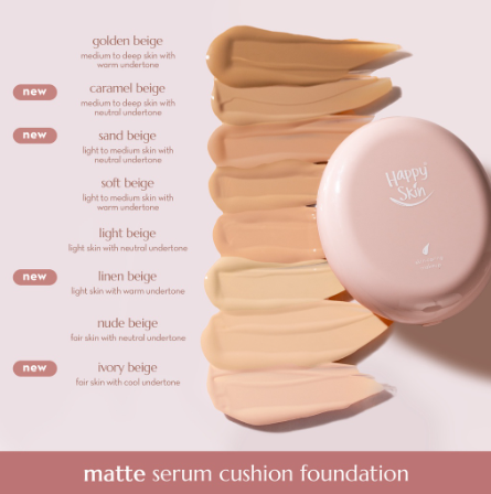 Happy Skin Second Skin Matte Serum Cushion Foundation SPF15