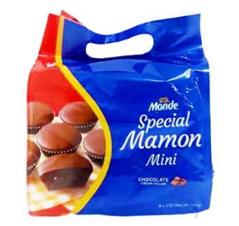 Monde Special Mamon Mini Chocolate Cream-Filled 27g x 8 Pieces