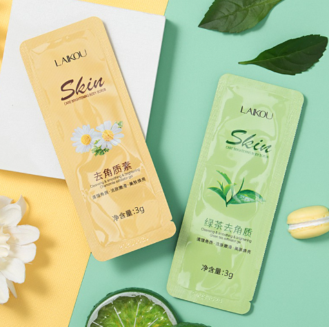 LAIKOU Chamomile Exfoliating Cream Matcha Exfoliator Face Body Leg Arm Cleansing Gel Remove Cutin Dead Skin Brightening