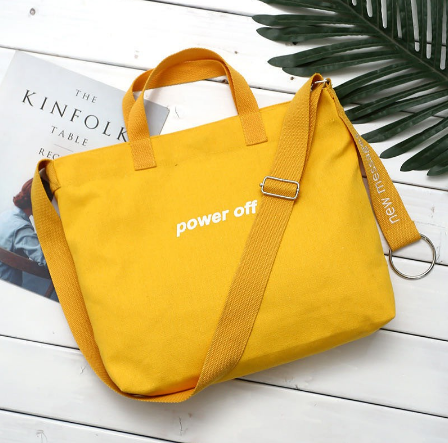 Korean Canvas Bag (Design No.35) Shoulder Crossbody Tote bag With 2 handle Casual Katsa Sling bag