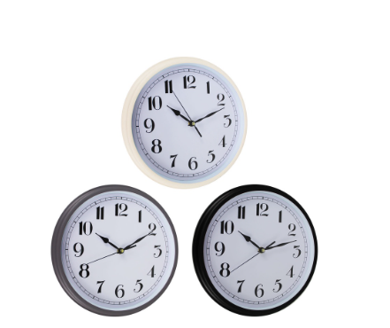 Nordic Wall Clock 12’’ Inches Easy Read Number Analog Home, Office, Bedroom