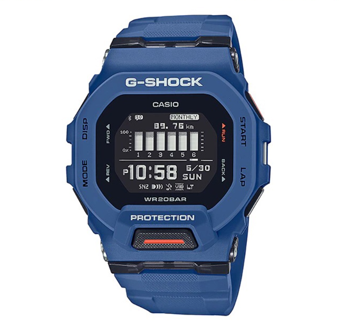 Casio G-Shock G-Squad Blue Resin Digital Watch For Men CGBD-200-2DR