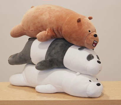 Sleeping Doll We Bare Bears Cute Doll Kids Sleeping Toys 54cm Bear Plush Doll Baby Toys Baby Doll Jumbo Bear Doll Kids Toys Gifts Girls