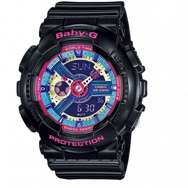 Casio Baby-g BA-112-1A Digital Analog Rubber Strap Watch For Women