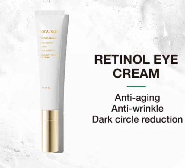 FOCALSKIN Retinol Hydrating Eye Cream Caffeine Moisturizing Anti-Wrinkle Firming 15g