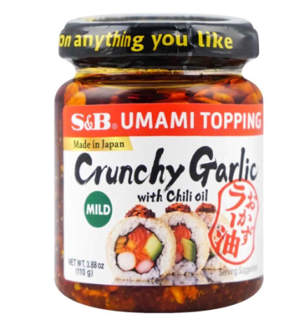 S&b  Umami Topping Crunchy Garlic with Chili Oil 110g