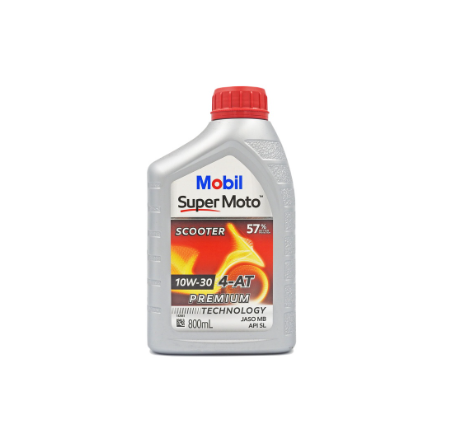 Mobil Super Moto Scooter 4AT SL / JASO MB 10W30 Synthetic Technology Motorcycle Oil (800ml)