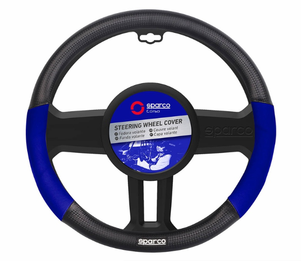 Sparco Corsa Steering Wheel Cover SPS121BL (Black With Blue) Universal Fit