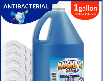 Mighty Clean Dishwashing Liquid Blue Antibacterial - (DWL blue) - 1 GALLON